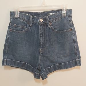 GAP Size 26 Original High Rise Blue Cotton Jean Shorts